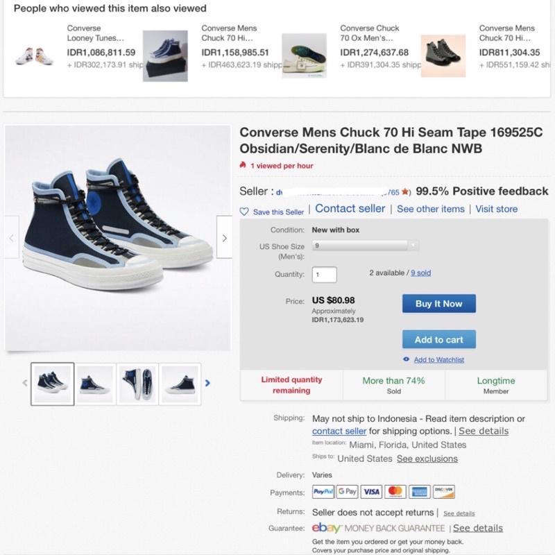 CONVERSE CHUCK 70 Hi FUSE TAPE