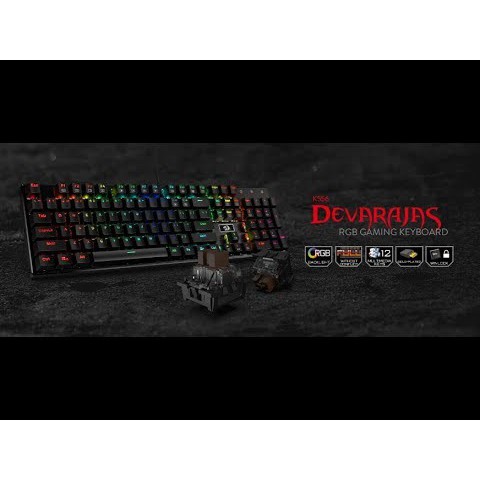 Redragon Keyboard Gaming Mechanical Macro RGB Devarajas K556RGB