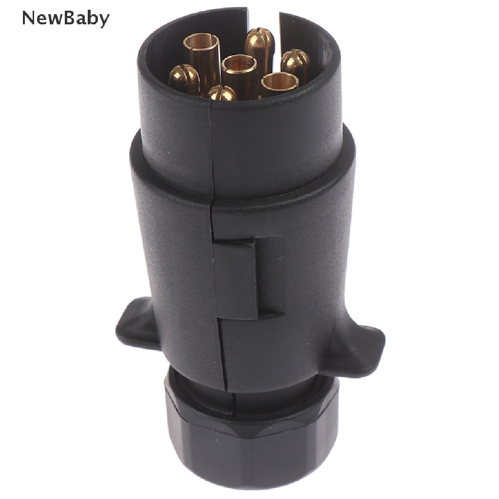 Newbaby Socket Plug Konektor 7 Pin Bulat Standar Eropa 12V Untuk Mobiltrailer