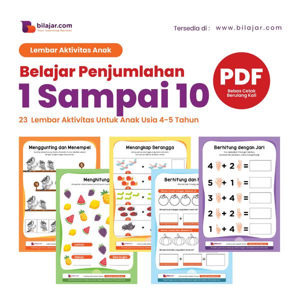 

PDF File Belajar Penjumlahan 1 - 10 berisi 23 Halaman