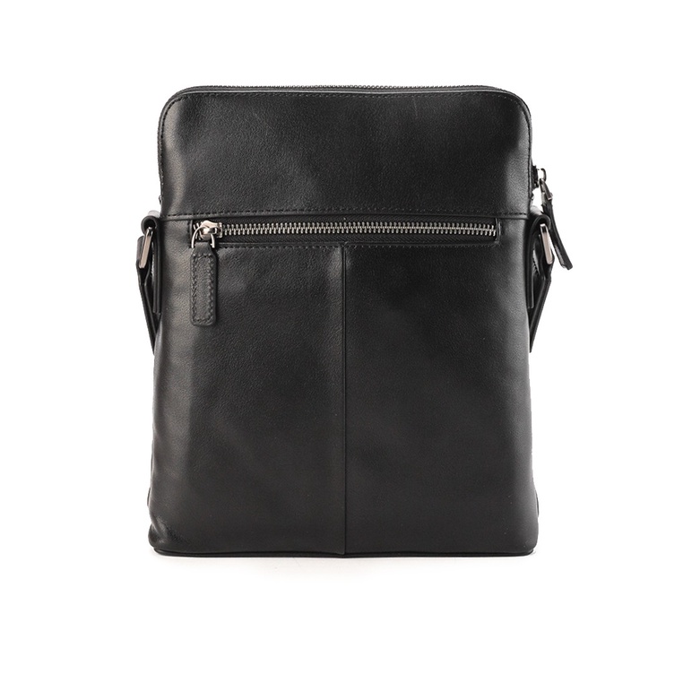 TAS SELEMPANG KULIT PRIA OBERMAIN LEATHER SLING BAG ORIGINAL HITAM BLACK OM004