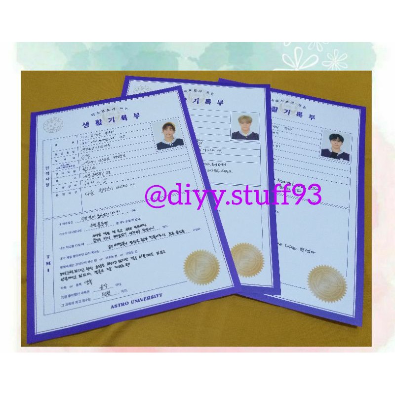 (Sharing good) astro official fanclub aroha 4th student record