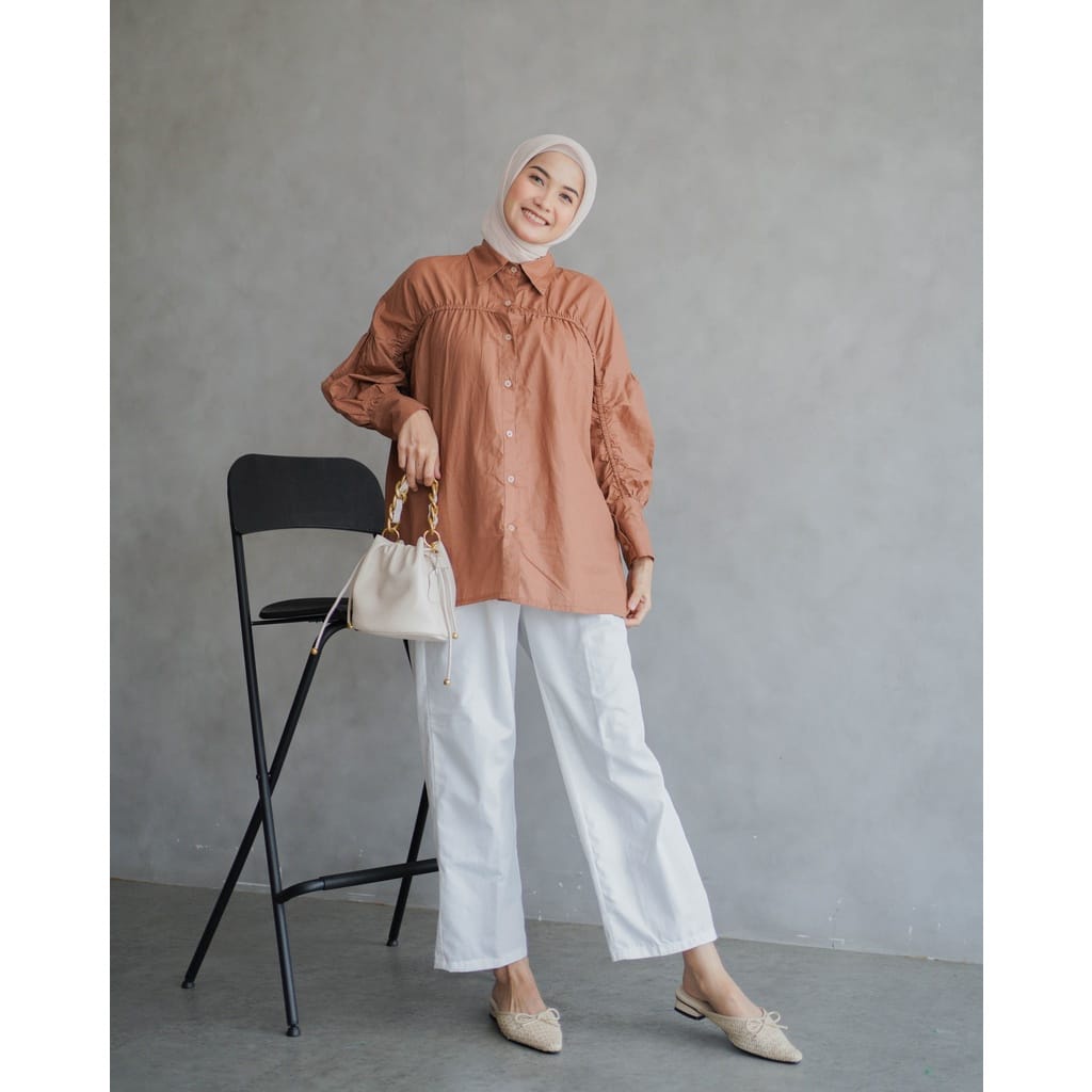 Elara Shirt Atasan Kemeja Wanita Oversized