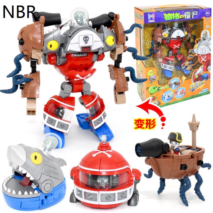 J3 - Mainan Robot zombie plant Giant Plant War Deformation NBR