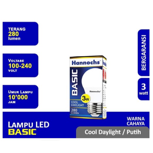 Lampu LED Hannochs Basic 3W 5W 7W 9W 11W 14W 17W
