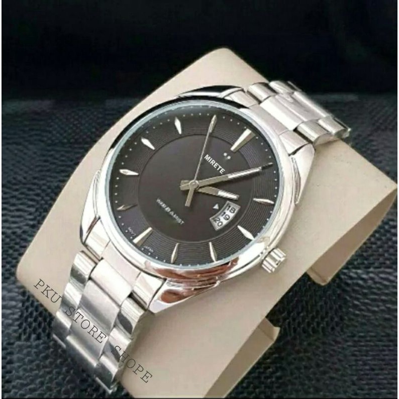 Jam Mirete Original Model klasik Stainlees Steel Elegan | Pria | Tanggal Aktif Free Box Dan Batrai_ Anti Air Jam Tangan Pria Mirete Original FREE BOX_JAM TANGAN Import Model ALB JNS JSMIN mewah COD