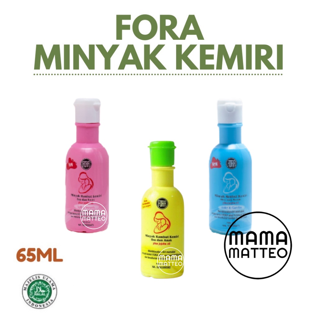 Fora Minyak Kemiri Penumbuh Rambut 65ml Jojoba Oil Original / Soft&amp;Smooth / Mild&amp;Gentle / FORA BANDUNG