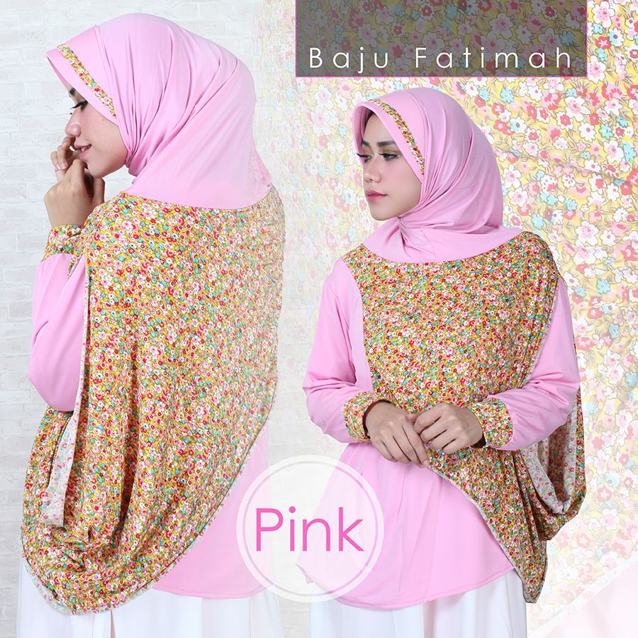 baju jilbab tangan fatimah langsungan jersy tebal