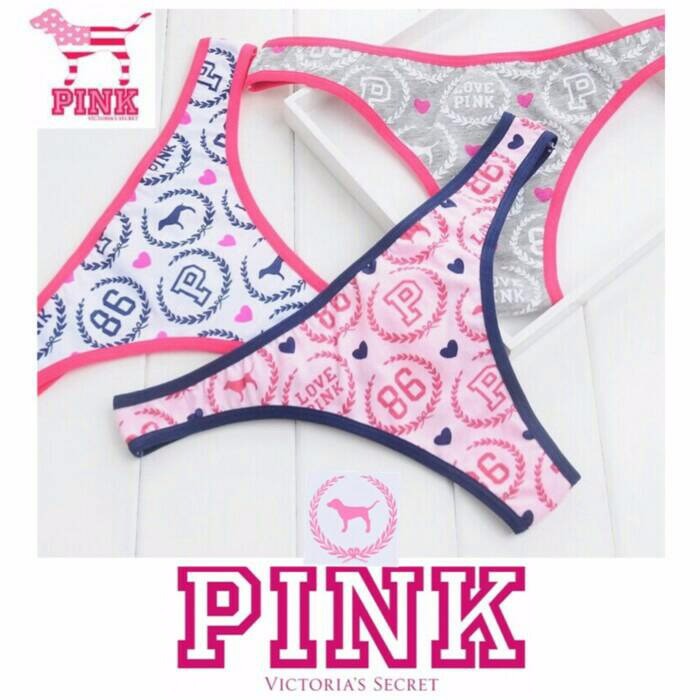 promo PINK Victoria Secret G string CD Thong original murah kualitas bagus