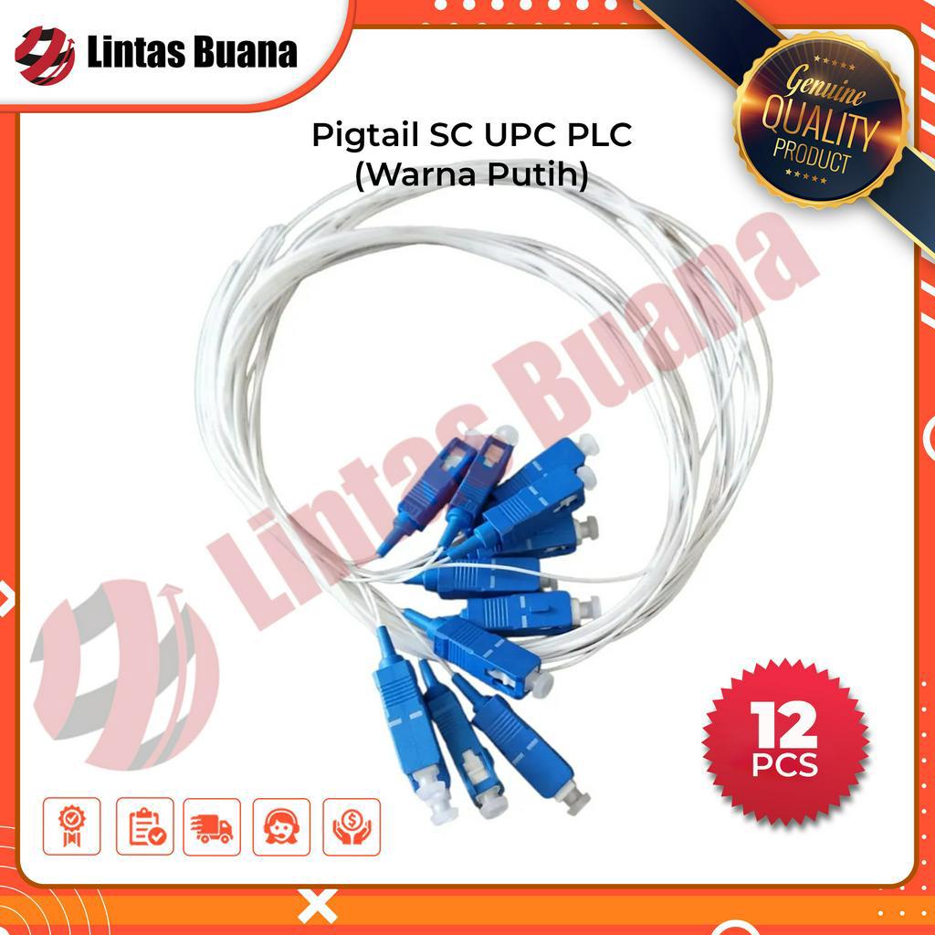 PIGTAIL FO PLC SC UPC SINGLE MODE 12 PCS WHITE
