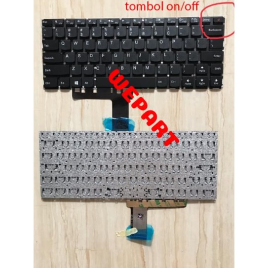 Keyboard Lenovo Ideapad 110-14 110-14ibr 110-14isk Soket Tengah power