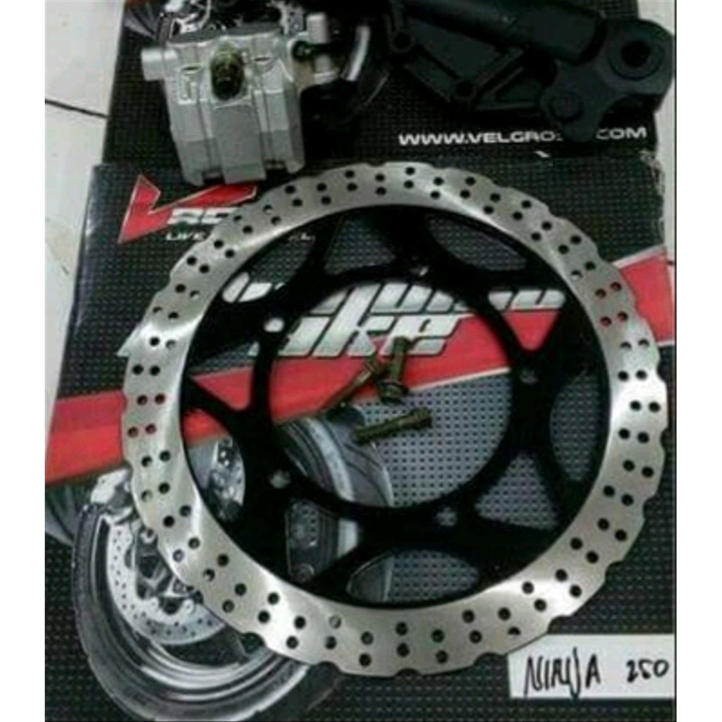 velg double disk set disk kaliper kiri ninja 250 fi termu bac 53