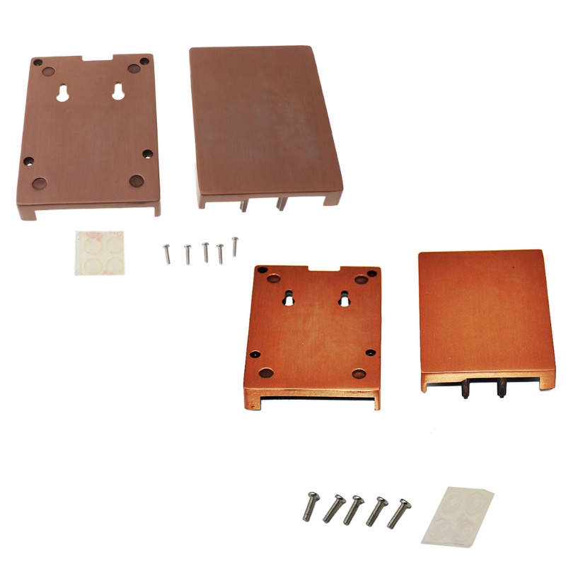 Btsg Aluminium Tembaga Untuk Case Metal Enclosure Cover Pelindung Untuk Shell Untuk Raspberry Pi 3model B/B+/ Pi 2model B/B+A