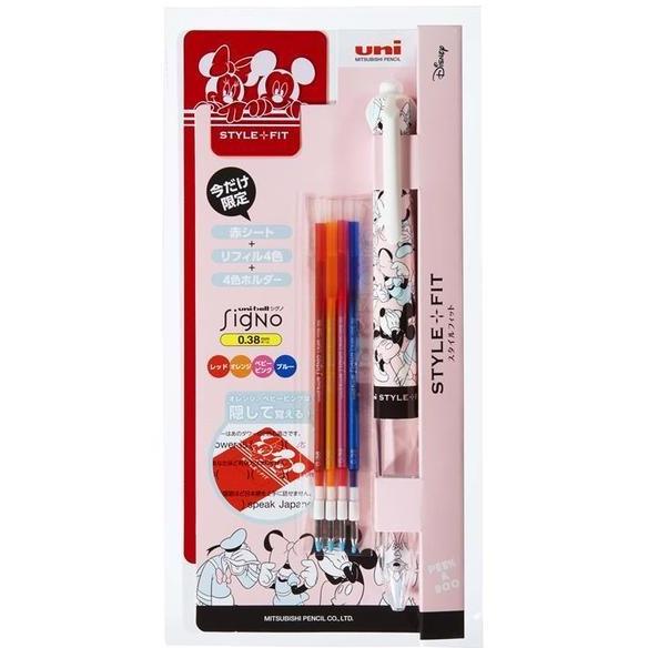 

Uniball Style Fit Mickey & Friends 4 Color Pen & Red Sheet (0.38 mm)