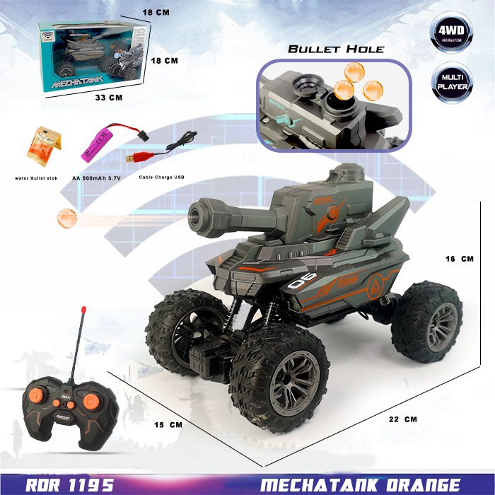 PROMO RDR1195 RC Tank Rock Crawler Off Road Offroad Gunung Mainan Anak Mobil Remote Control Radio Control Hobi Koleksi Remot Kontrol