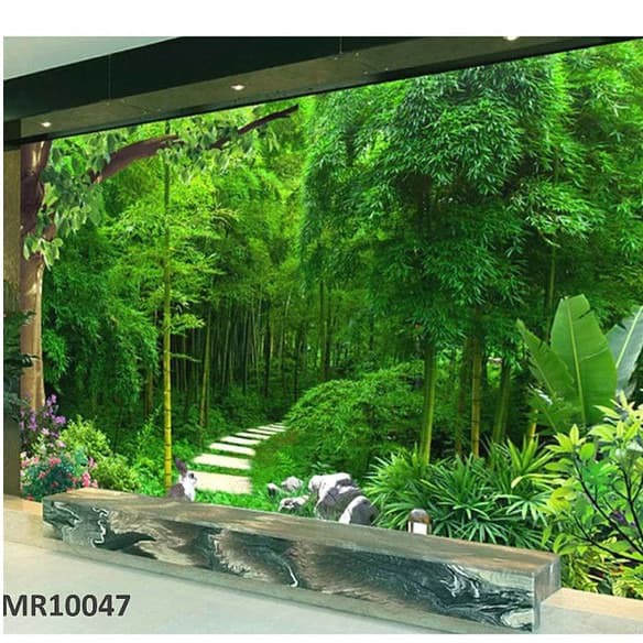 Photowall Mural Dinding Wallpaper Mural Pemandangan Alam Natural Hijau 3D