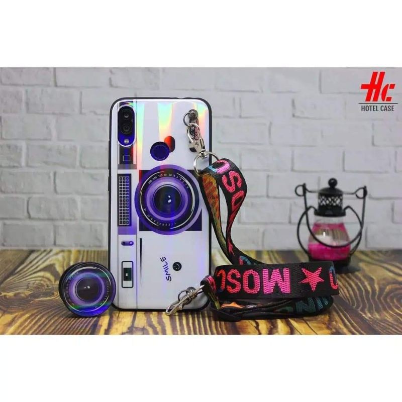 SOFTCASE KAMERA REDMI 8A POP SOCKET TALI GANTUNGAN