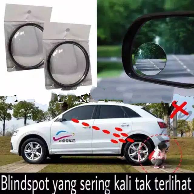 (NCS) BLIND SPOT SLIM / KACA CERMIN SPION MOBIL MINI CEMBUNG WIDE 360 Bulat Lingkaran