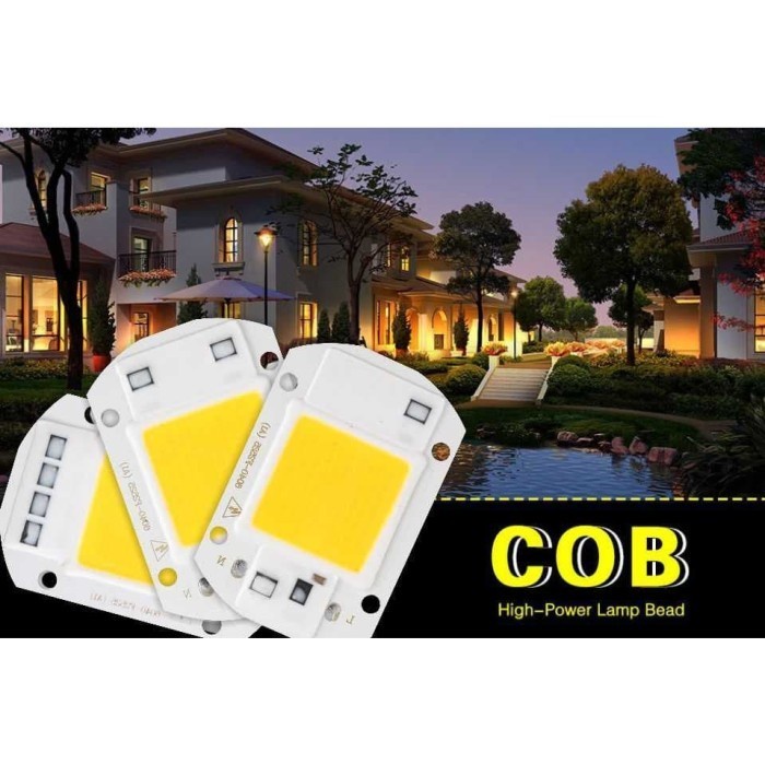 Chip Lampu COB LED Floodlight Sorot 220V 50W Cool White 50 Watt