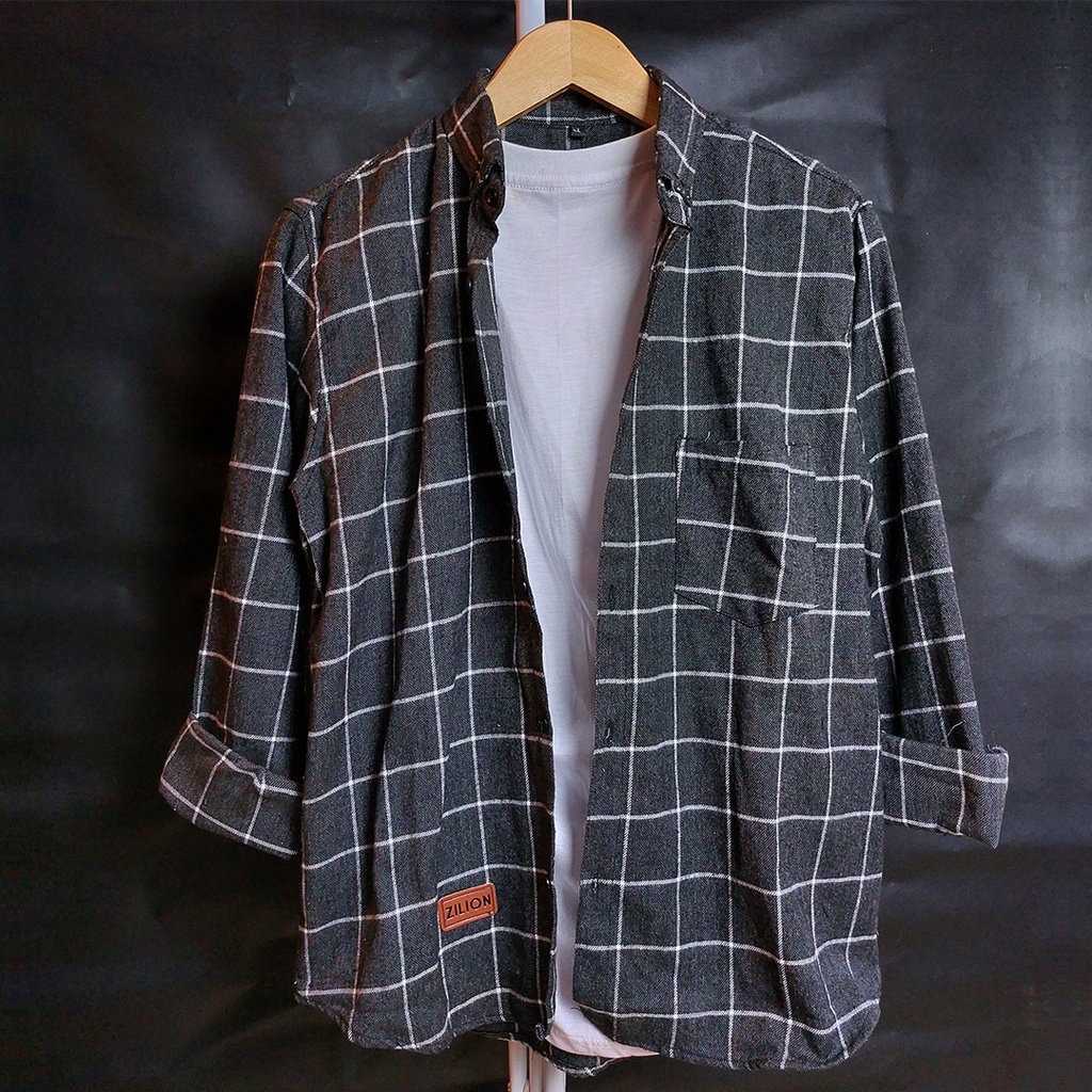 Kemeja Flanel Cowok Unisex Hem Pria Wanita Unisex Panjang Kemeja Import Kasual Distro Flannel