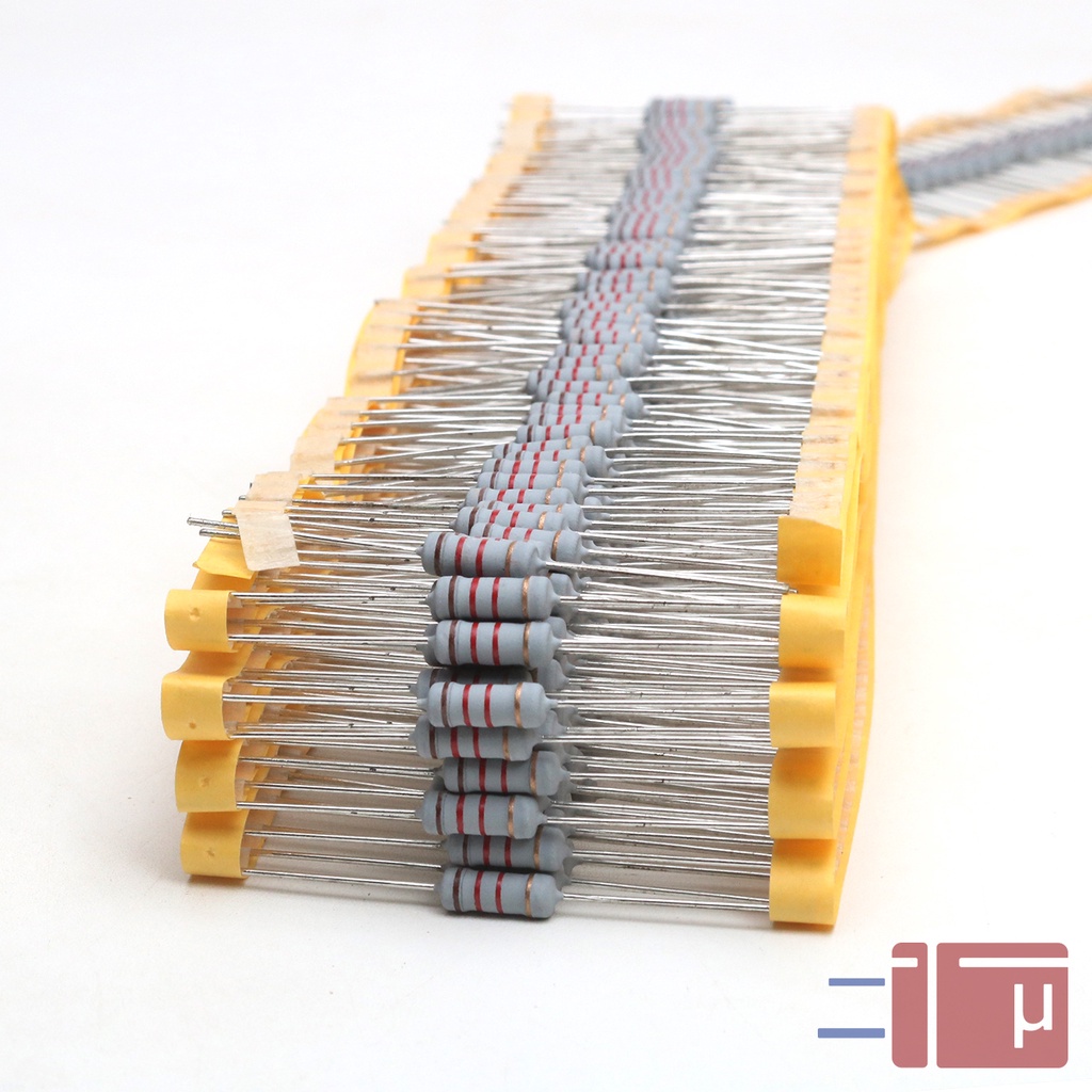 x10 Resistor 1K2 1.2K 1W Metal Oxide 5% Taiwan Kaki Tembaga