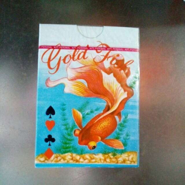 [1 Deck] Kartu Remi Gold Fish Kartu Poker Playing Cards - Random Colour