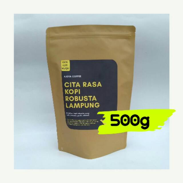 

Kopi Lampung Bubuk Robusta Ajoya Coffee Kemasan 500g