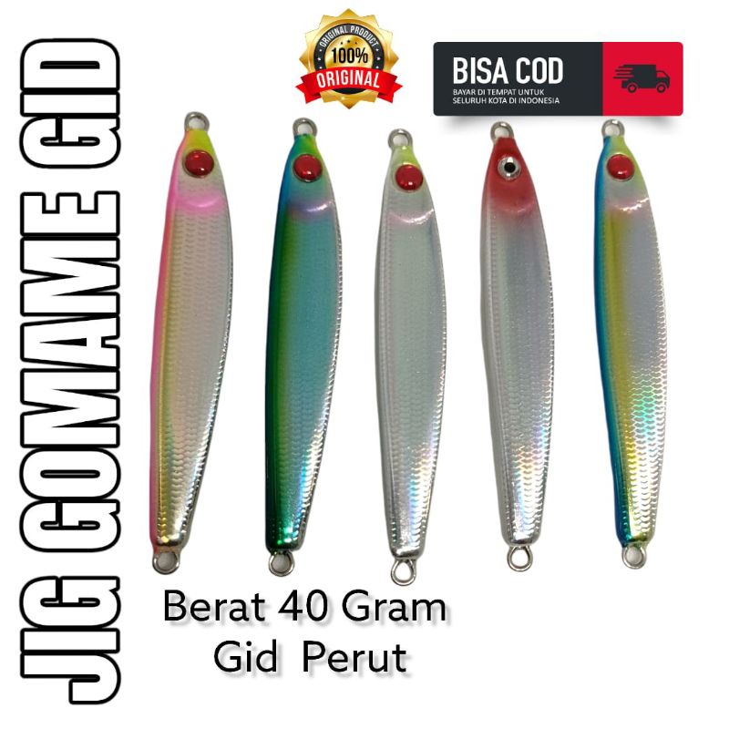 GOMAME 60,40, 30 GRAM GID PERUT UMPAN PANCING METAL JIG