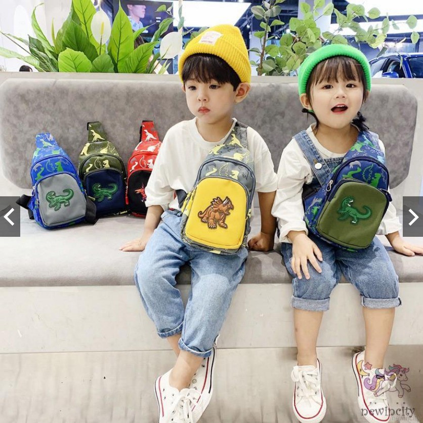 Tas Selempang Anak Laki-laki / Perempuan Gambar Dinosaurus CB02