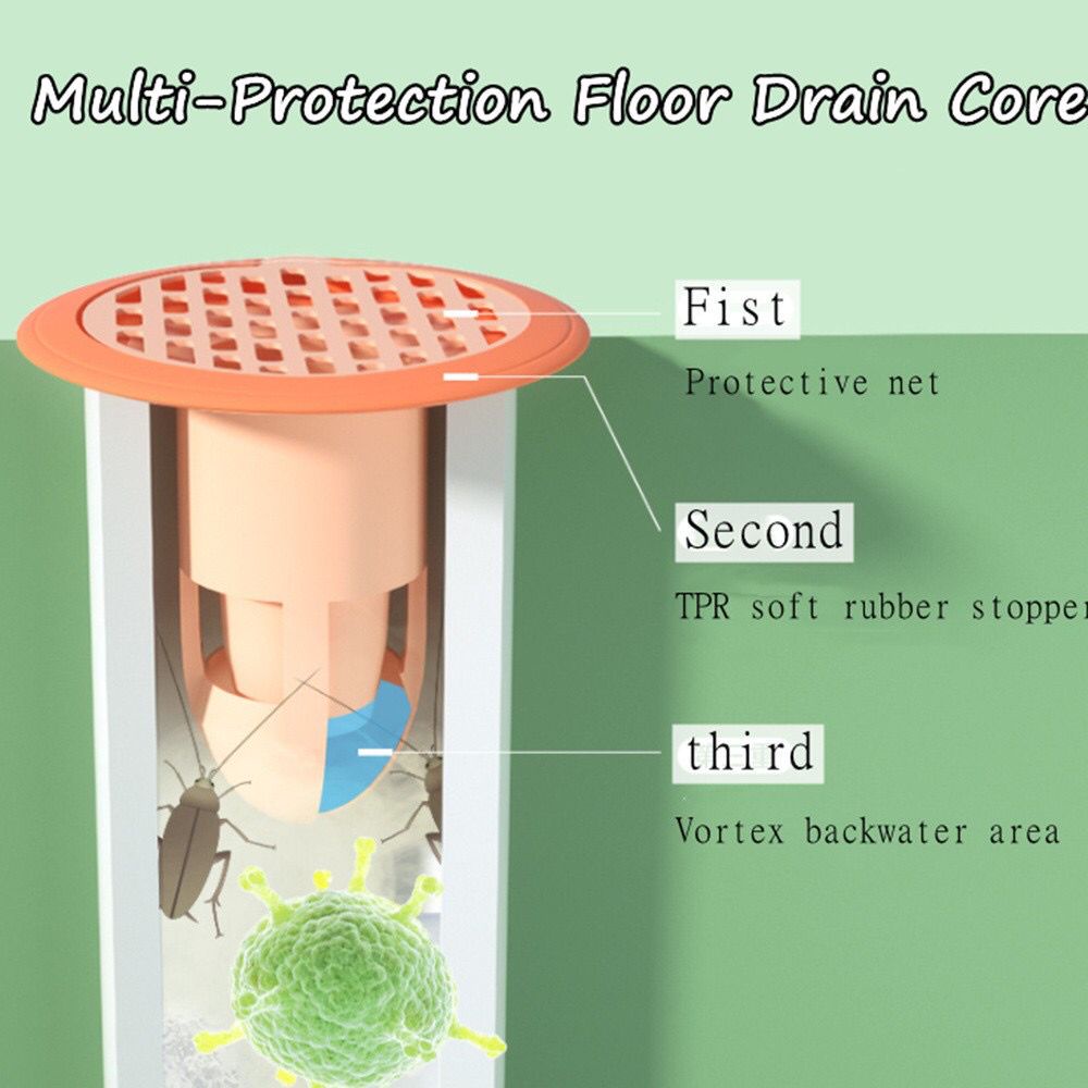 (VCM) Saringan Lubang DRAINASE Kamar Mandi Floor Drain Odour Trap FILTER Saluran Lubang Air Got / penutup Saringan Pembuangan Air Pencegah Kecoa Serangga Anti Bau / SARINGAN GOT