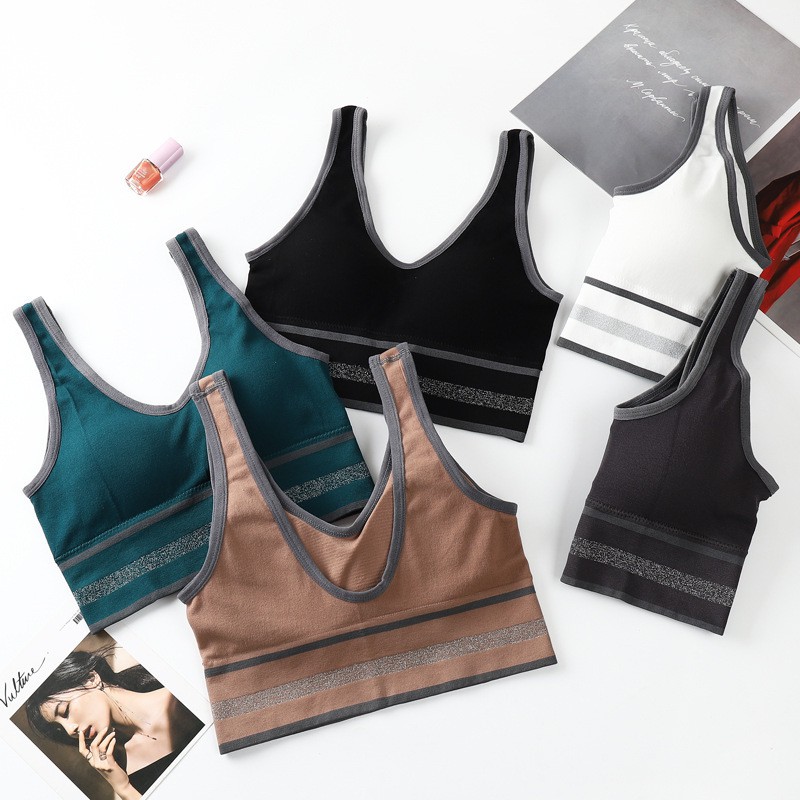 ❀ Chingu ❀ PW126 COD Sport Bra Yoga Gym Olahraga All Size Nyaman Push Up Wanita Import Surabaya