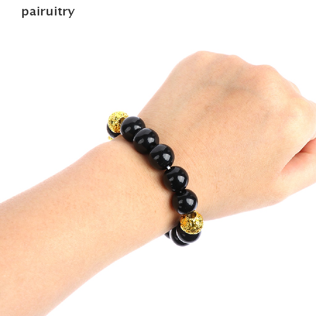 Prt Gelang Manikmanik Batu Obsidian Hitam Feng Shui Pixiu Untuk Keberuntungan