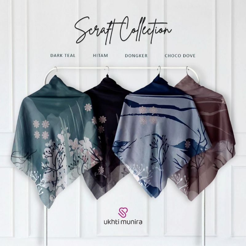 Scraf UKHTI MUNIRA LIMITED Mscarf 05 Jilbab Segiempat Bahan Premium Voal Shinny Hijab Segiempat Halu