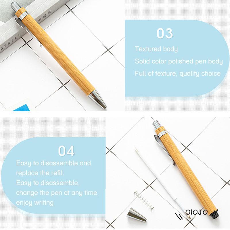 Bolpen Model Batang Bambu simple Untuk Alat Tulis - ol2
