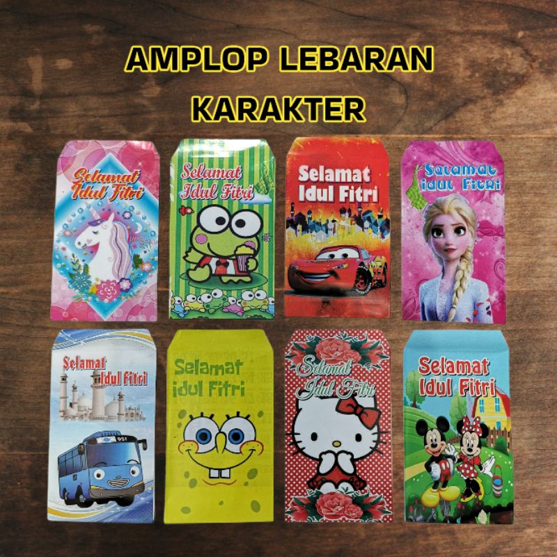 

AMPLOP LEBARAN KARAKTER ISI 20 PC