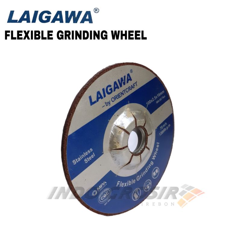 LAIGAWA Batu Gerinda Poles Fleksibel 4 Inch x 2.5mm Flexible Grinding Wheel 100x2.5x16mm Batu Poles 4 Inch