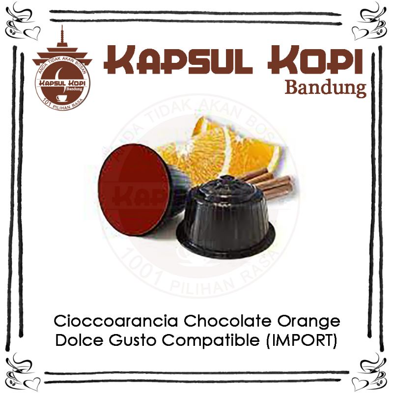 

Cioccoarancia Chocolate Orange Ecer Kapsul Kopi Dolce Gusto Compatible
