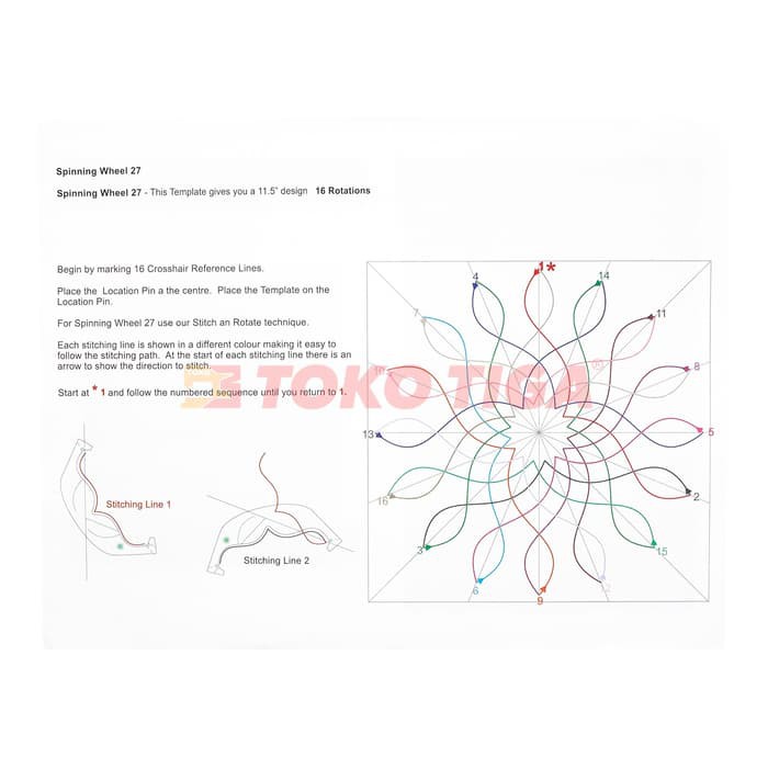 Penggaris Jahit Pola Quilting - Circles on Quilt 11,5&quot; (SW-27)