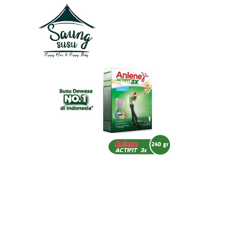 

Anlene Actifit 3X Susu Bubuk Vanilla 3 x 240g - Nutrisi Tulang, Sendi, dan Otot