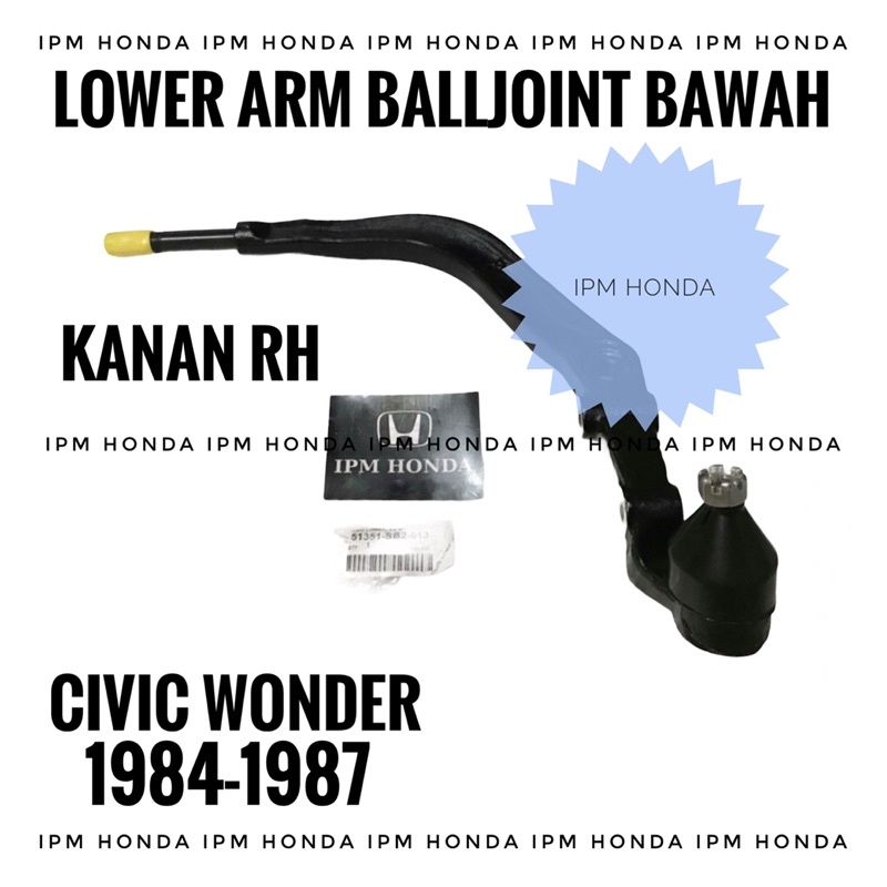 Sayap Arm Bawah Lower Balljoint Honda Civic Wonder 1984 1985 1986 1987 Depan Kanan atau Kiri