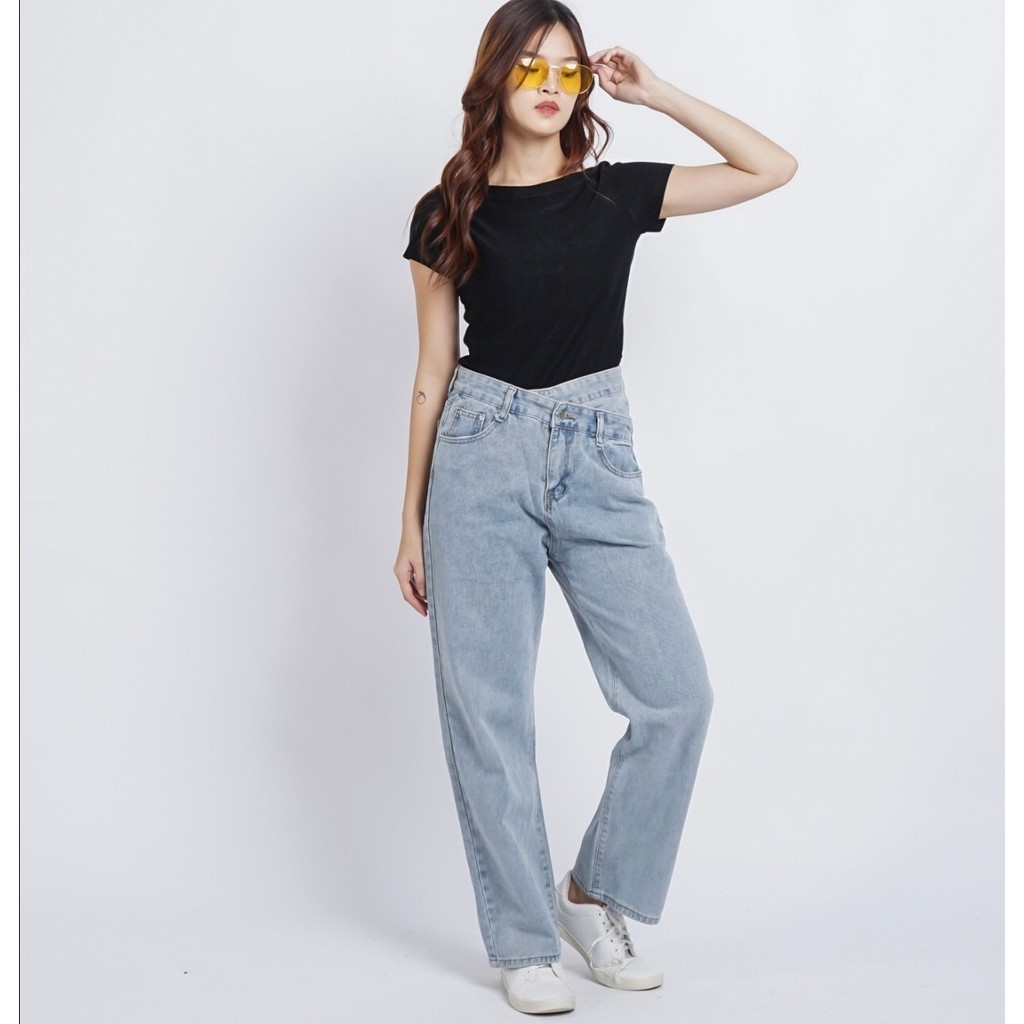 AVANCEID (S-XXL) CELANA JEANS PANJANG HIGH WAIST BAGGY JEANS KULOT 737