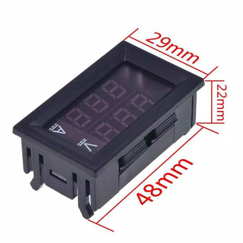 DC 0-100V 10A Amperemeter Voltmeter Digital