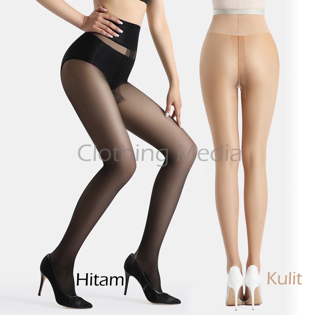 Pantyhose Bonas 15D Nice Wide Rib Stocking Celana High Waist Stoking Transparan