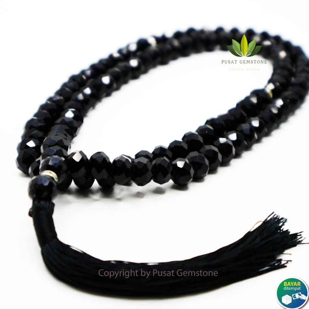 Tasbih Batu Kristal Black Onyx 99 Butir Grade A