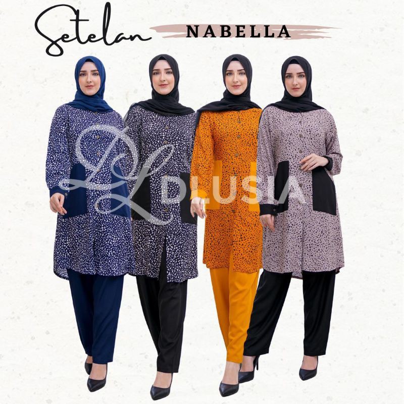 Daster arab DLUSIA NABELLA Setelan Tunik Rayon