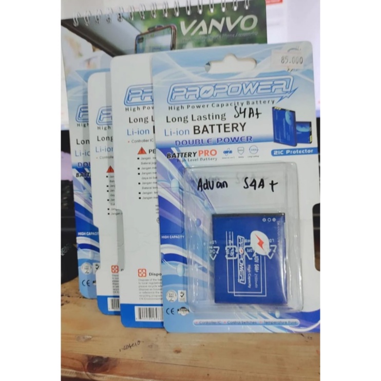 PRO POWER BATTERY BATRE ADVAN S4A+ 2100 MAH BATRE DOBEL POWER ADVAN BATRE