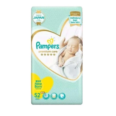 Pampers Premium Care NEW BORN NB-52 (bayi baru lahir)