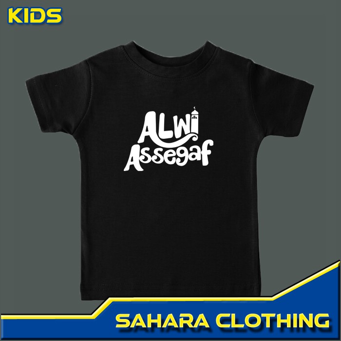 Kaos Anak ALWI ASSEGAF TULISAN Cotton Combed 30s Premium