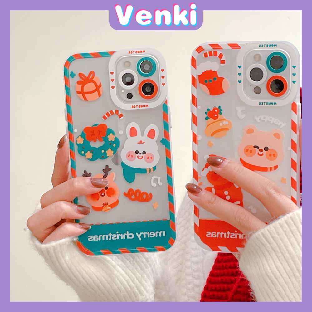 Casing Silikon Iphone 13 Pro Max 12 Pro Max 11 Pro Max 7 Plus Xr Xs Max Motif Snowflake Rusa Beruang Natal