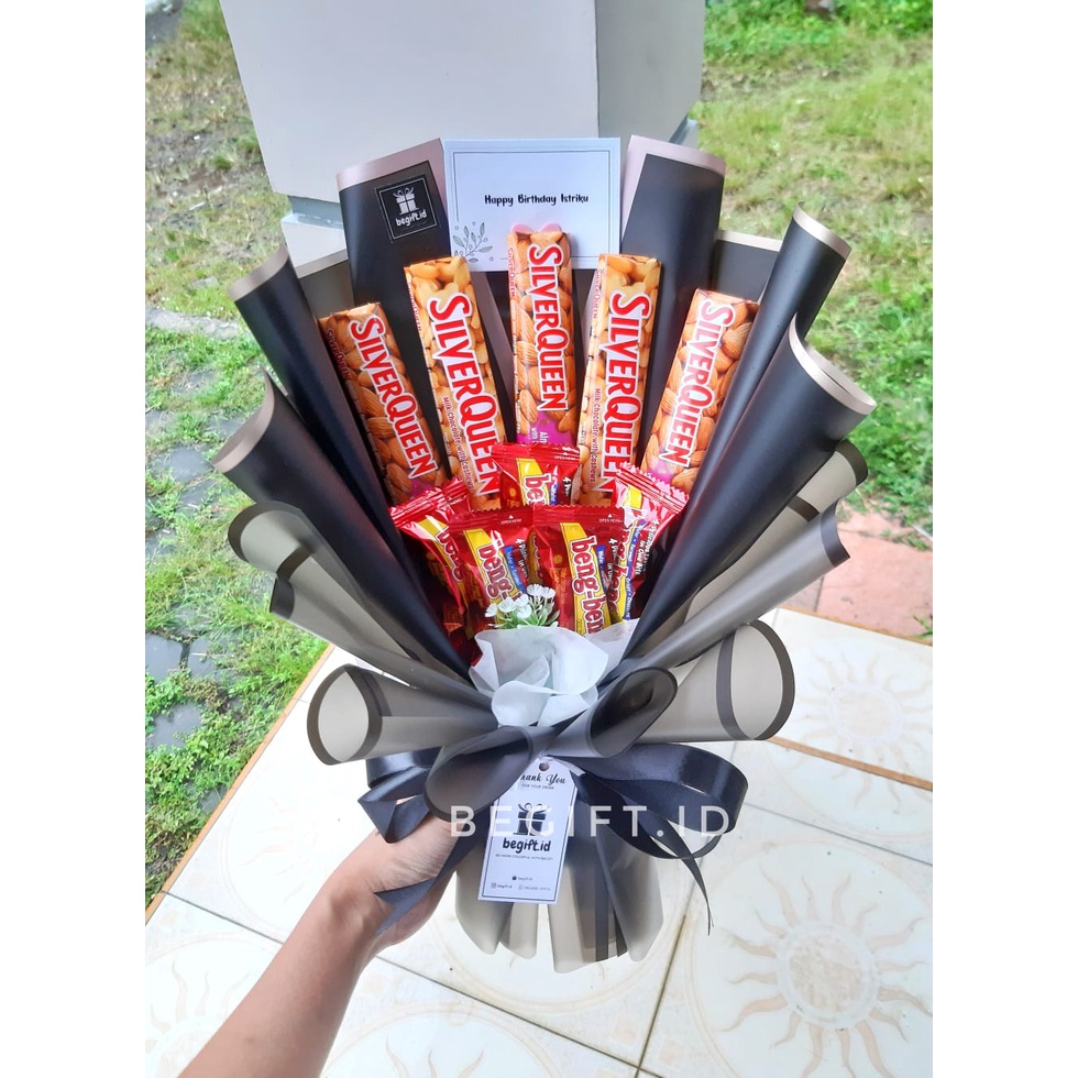 

Buket Snack Cokelat Silver Queen Beng Beng Mini Murah